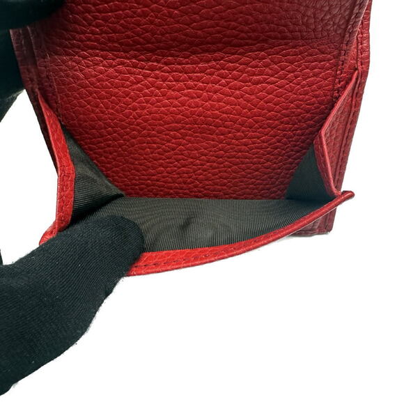 Gucci Interlocking GG Soho Leather Tri Fold Wallet Red - Picture 2 of 5